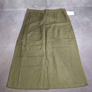 Adrian Karen Women's Size 1x Olive Green Center Slit Pull On Skirt